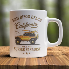 San Diego California Surfer's Eden コーヒーマグカップ