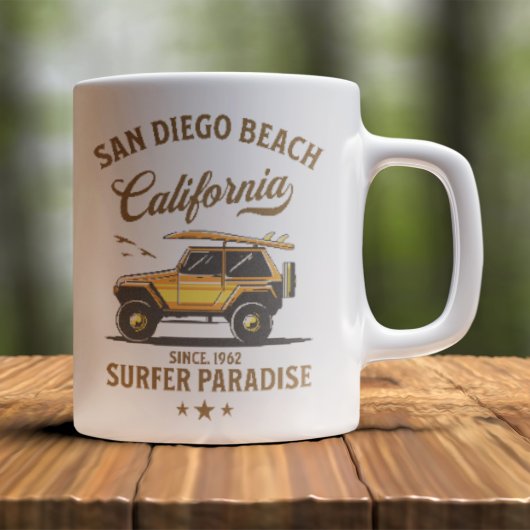 San Diego California Surfer's Eden コーヒーマグカップ