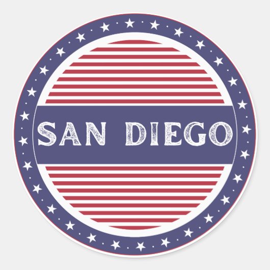 San Diego City Pride Emblem – American Identity ラウンドシール (正面)