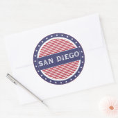 San Diego City Pride Emblem – American Identity ラウンドシール (封筒)