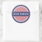 San Diego City Pride Emblem – American Identity ラウンドシール (バッグ)
