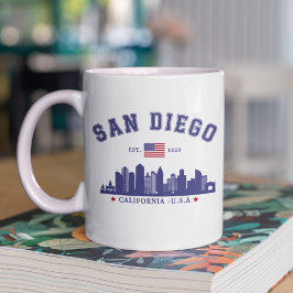 San Diego Downtown Skyline Cali Dreaming コーヒーマグカップ