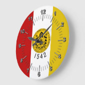 San Diego flag Large Clock ラージ壁時計 (傾斜)