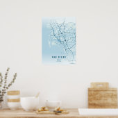 San Diego Ocean Map Print Poster Wallart Gift ポスター (キッチン)