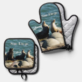 San Diego Sea Lions 鍋つかみ&鍋敷きセット (正面/裏面)