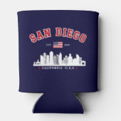San Diego Skyline Golden State Style 缶クーラー (裏面)