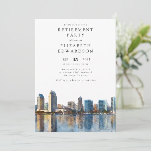 San Diego Skyline Retirement Party 招待状 (スタンド正面)