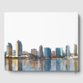San Diego Skyline Watercolor Wedding ゲストブック (裏面)