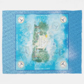 San Esprit Tuch Fleecedecke フリースブランケット (正面(横))