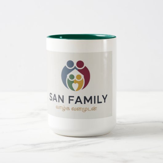 San Family Cup ツートーンマグカップ (中央)