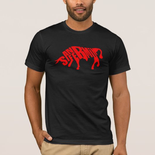 San Fermin Bull - Running of the Bulls Pamplona Tシャツ (正面)