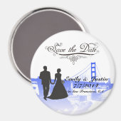 SAN FRANCISCOのビューで日付マグネットを保存 マグネット (正面/裏面)