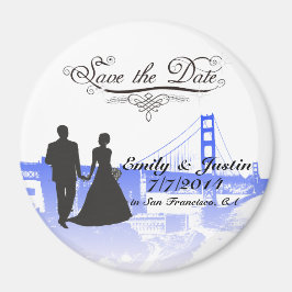 SAN FRANCISCOのビューで日付マグネットを保存 マグネット