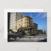 San Franciscoケーブルカー#4はがき ポストカード (正面/裏面)
