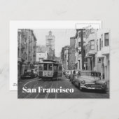 San Franciscoヴィンテージ白黒写真 ポストカード (正面/裏面)
