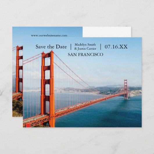 San Francisco写真 – ポストカードの日付を保存 案内ポストカード (正面/裏面)