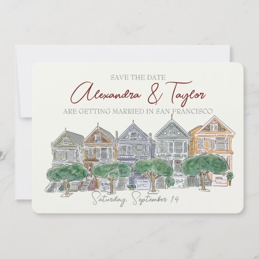 San Francisco日付の保存招待状 招待状 (正面)