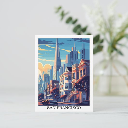 San Francisco,カリフォルニア州:旅行ヴィンテージ ポストカード (スタンド正面)