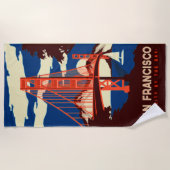 San Francisco – シティバイザベイポスター ビーチタオル (正面)