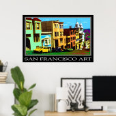 San Francisco ポップ・アートの Art 69 – フォトアートポスター ポスター (ホームオフィス)