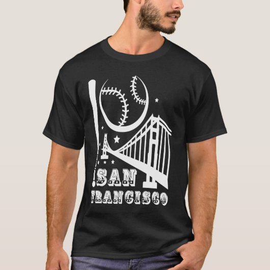 San Francisco Baseball   Patriotic Baseball Tシャツ (正面)
