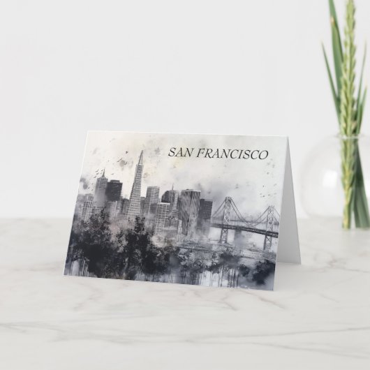 San Francisco Black and White greeting card シーズンカード (正面)
