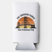 San Francisco Bridge Sunset Custom Souvenir スリム缶クーラー (裏面)