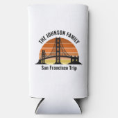 San Francisco Bridge Sunset Custom Souvenir スリム缶クーラー (正面)