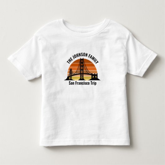 San Francisco Bridge Sunset Custom Trip トドラーTシャツ (正面)
