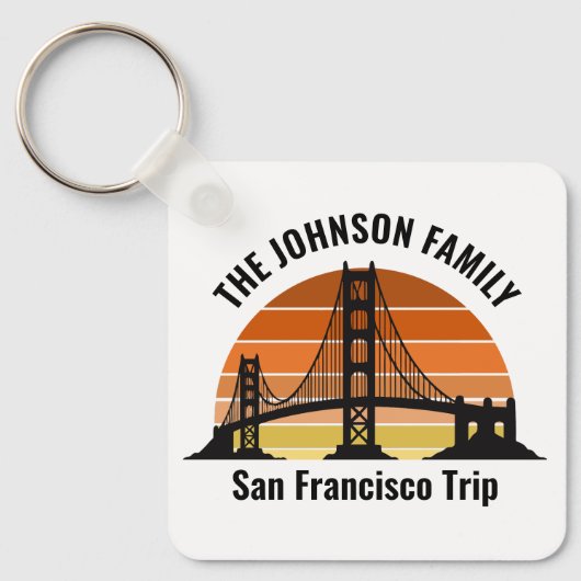 San Francisco Bridge Sunset Custom Trip Souvenir キーホルダー (正面)