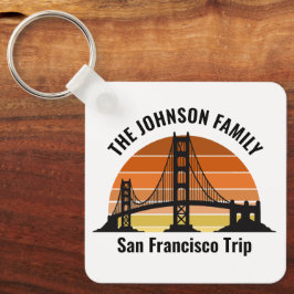 San Francisco Bridge Sunset Custom Trip Souvenir キーホルダー