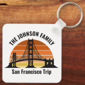 San Francisco Bridge Sunset Custom Trip Souvenir キーホルダー (裏面)