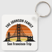 San Francisco Bridge Sunset Custom Trip Souvenir キーホルダー (裏面)