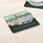 San Francisco, CA – はがき行 スクエアペーパーコースター (アングル)