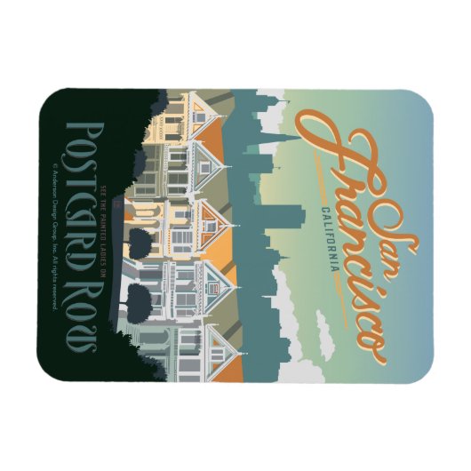 San Francisco, CA – はがき行 マグネット (横)