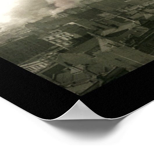 San Francisco CA Burning Photo 1906b ポスター (角)