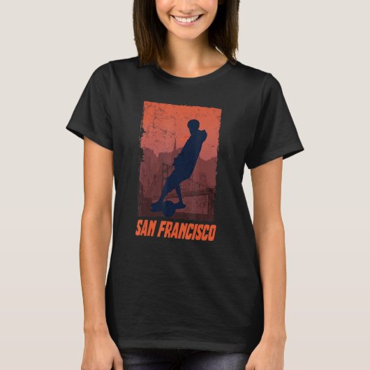 San Francisco CA Onewheel Float Owner Skateboard o Tシャツ (正面)
