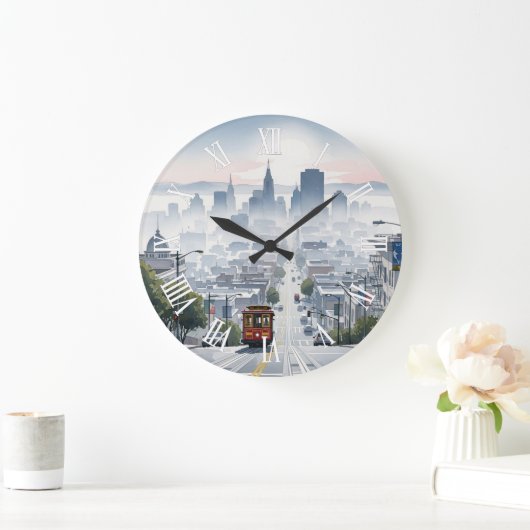 San Francisco Cable Car ラージ壁時計 (ホーム)