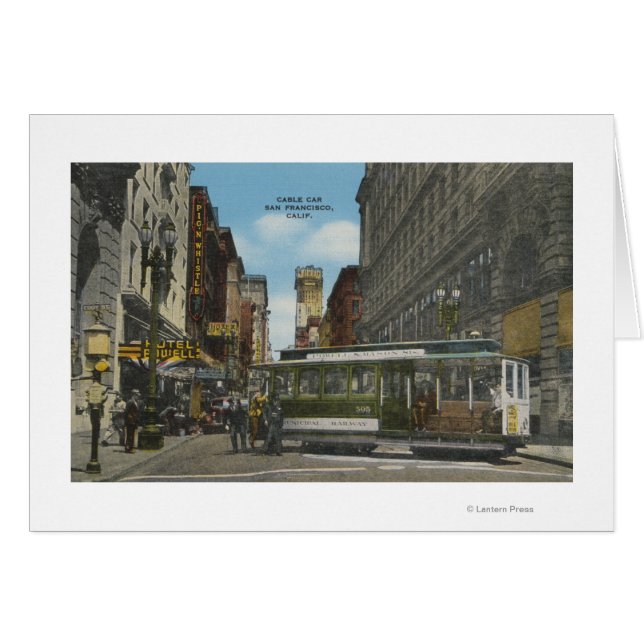 San Francisco、CACable Car Reターンアラウンドビュー (正面横)