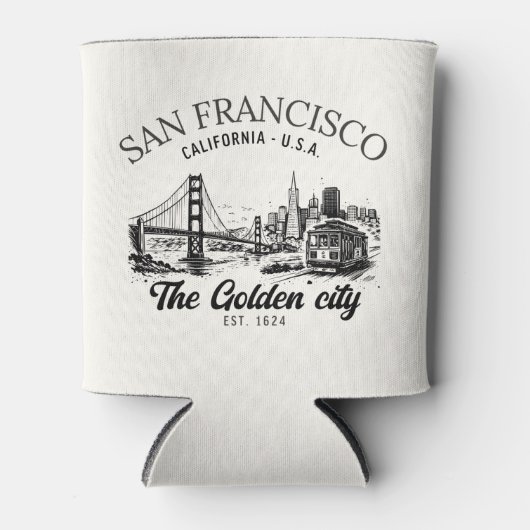 San Francisco Cal | Golden Gate Landscape 缶クーラー (正面)