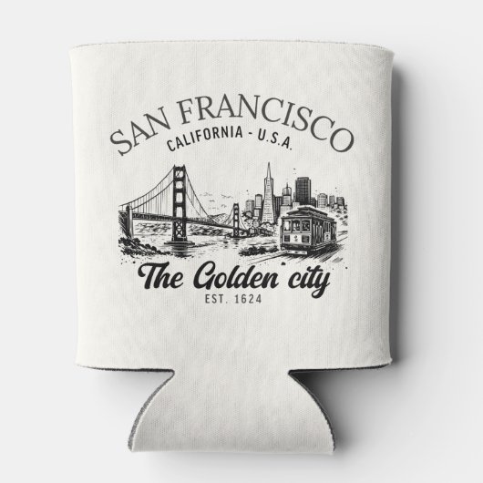 San Francisco Cal | Golden Gate Landscape 缶クーラー (裏面)