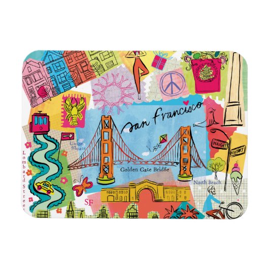 San Francisco, California マグネット (横)