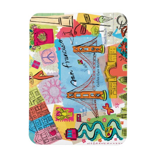 San Francisco, California マグネット (縦)