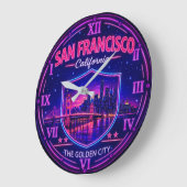 San Francisco California Golden Gate ラージ壁時計 (傾斜)