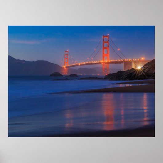 San Francisco California Golden Gate Bridge ポスター (正面)