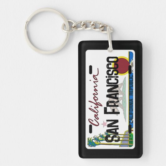 San Francisco California license plate keychain キーホルダー (正面)