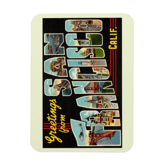San Francisco, California Magnet マグネット (縦)