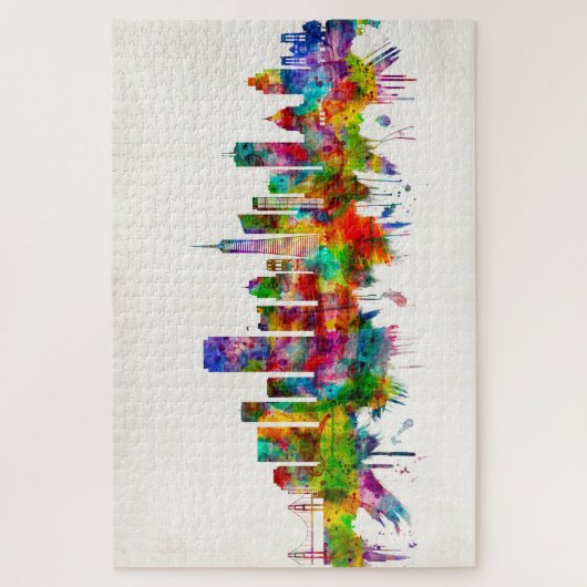 San Francisco California Skyline ジグソーパズル (縦)