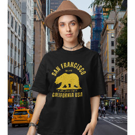 San Francisco California" Vintage Bear Tシャツ