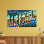 San Francisco, CaliforniaLarge Letter Scenes キャンバスプリント (インサイチュ (リビング))